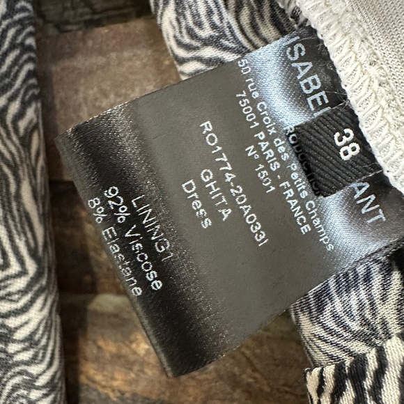 ISABEL MARANT Wrap-Effect Printed Mini Dress Size 38 - Picture 14 of 16